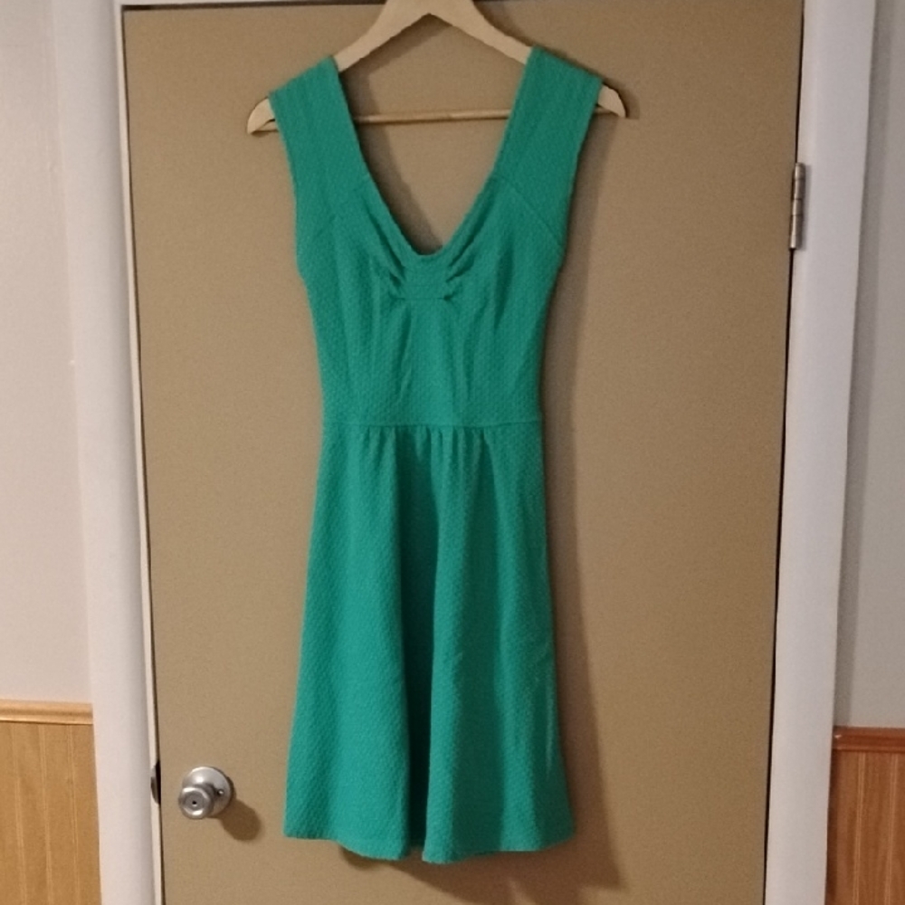 Excellent Sz 4 Anthropologie Matilde Dress Stretch Flattering, Unique, Stunning!